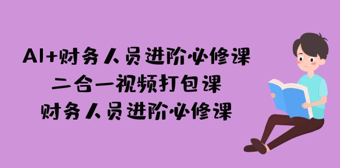 AI + 财务人员进阶必修课二合一视频打包课,财务人员进阶必修课 AI + 财务人员进阶必修课二合一视频打包课,财务人员进阶必修课