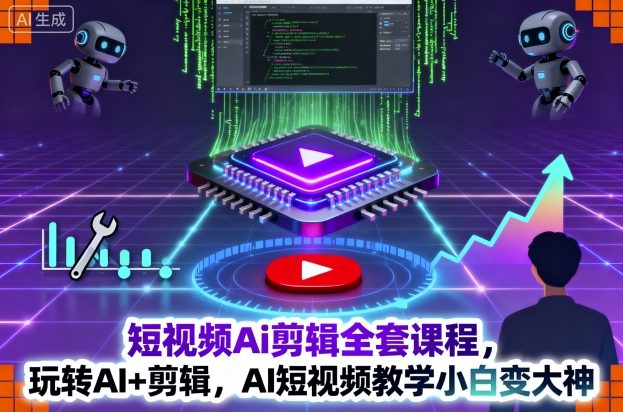 短视频Ai剪辑全套课程,玩转AI+剪辑,AI短视频教学小白变大神-知享知识库
