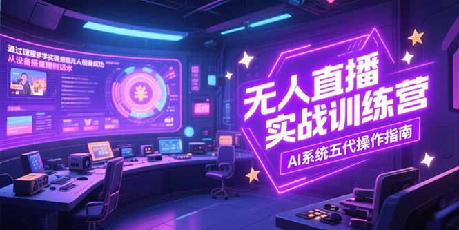 （15315期）无人直播实操训练营，从设备搭建到话术，AI系统五代操作指南(7月更新)-知享知识库