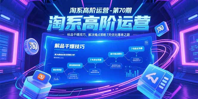 （15307期）淘系高阶运营-第70期，标品干爆技巧，解决难点策略，大佬操盘方法-知享知识库