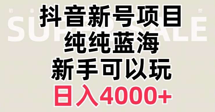 抖音蓝海赛道，必须是新账号，日入4000+【揭秘】-知享知识库