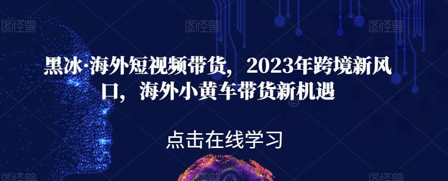 黑冰·海外短视频带货，2023年跨境新风口，海外小黄车带货新机遇-知享知识库