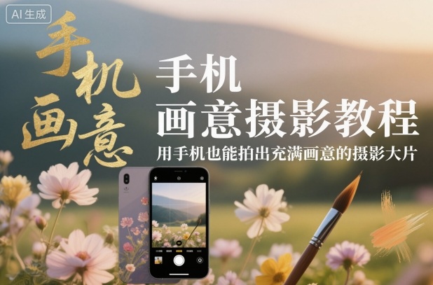 手机画意摄影教程，用手机也能拍出充满画意的摄影大片-知享知识库