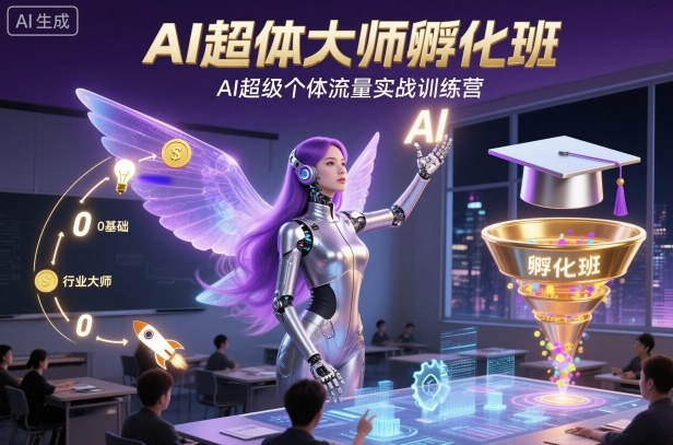 AI超体大师孵化班，AI超级个体流量实战训练营-知享知识库