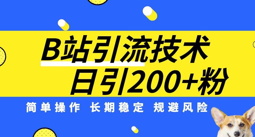 B站引流技术：每天引流200精准粉，简单操作，长期稳定，规避风险-知享知识库