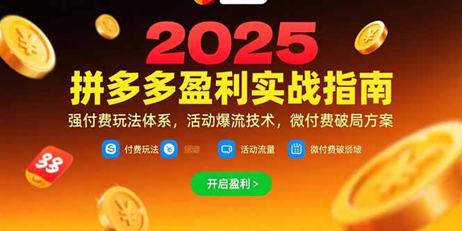 （15357期）拼多多盈利实战指南，强付费玩法，活动爆流技术，微付费破局方案(更新7月)-知享知识库