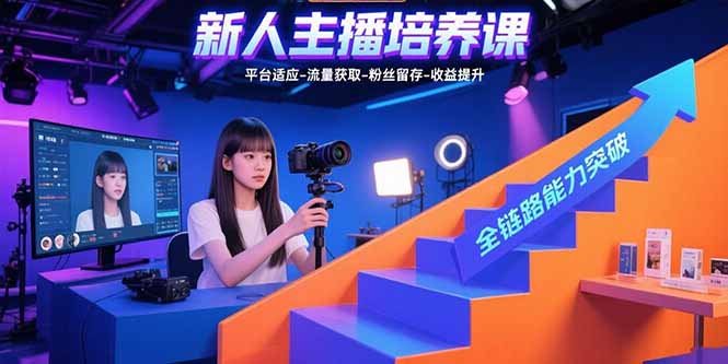 （15701期）新人主播培养课：平台适应-流量获取-粉丝留存-收益提升 全链路能力突破-知享知识库