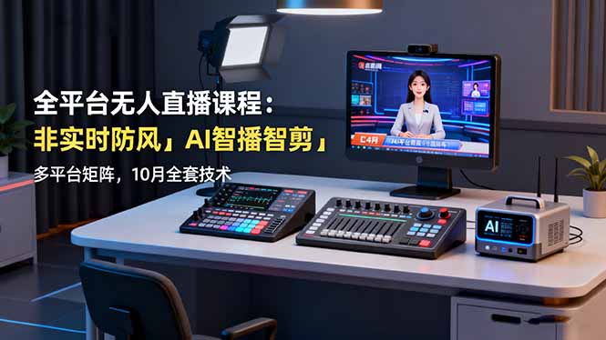 （16414期）全平台无人直播课程：非实时防风＋AI智播智剪＋多平台矩阵，10月全套技术-知享知识库