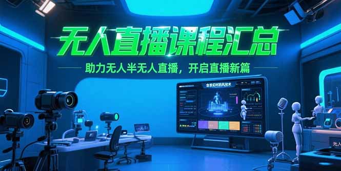（15218期）无人直播课程汇总，含非实时防风技术，助力无人半无人直播，开启直播新篇-知享知识库