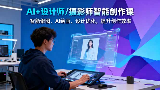 （16398期）AI+设计师/摄影师智能创作课：智能修图、AI绘画、设计优化，提升创作效率-知享知识库