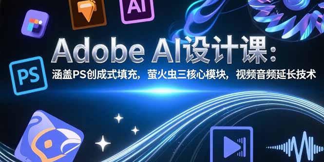 （15469期）Adobe AI设计课：涵盖PS创成式填充，萤火虫三核心模块，视频音频延长技术-知享知识库