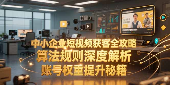 （15326期）中小企业短视频获客全攻略，算法规则深度解析，账号权重提升秘籍-知享知识库
