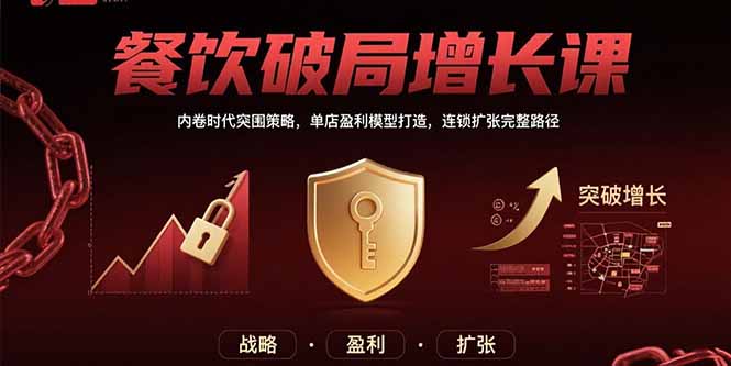 （15541期）餐饮破局增长课：内卷时代突围策略，单店盈利模型打造，连锁扩张完整路径-知享知识库