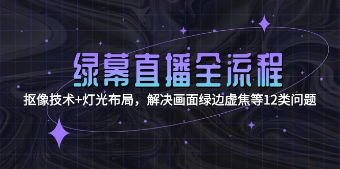 （15044期）绿幕直播全流程：抠像技术+灯光布局，解决画面绿边虚焦等12类问题-知享知识库