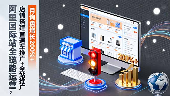 （16311期）阿里国际站全链路运营，店铺搭建+直通车推广+全站推广，月询盘增长200%+-知享知识库