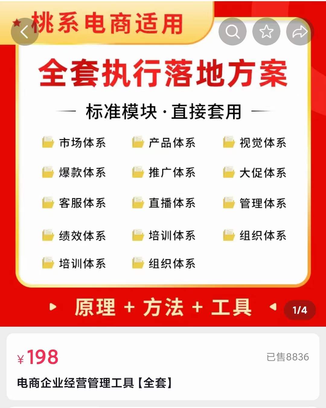 外面卖198·电商企业经营管理工具：全套执行落地方案 标准模块·直接套用-知享知识库