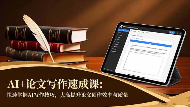 (16568期)AI+论文写作速成课:快速掌握AI写作技巧,大幅提升论文创作效率与质量-知享知识库