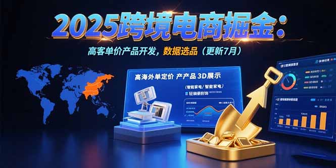 （15512期）2025跨境电商掘金：蓝海市场定位，高客单价产品开发，数据选品(更新7月)-知享知识库