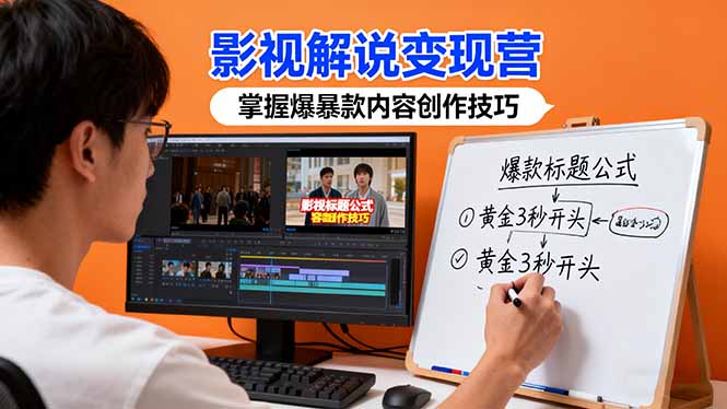 （16348期）影视解说变现营：通过30+实战案例爆款内容创作技巧，掌握影视解说盈利密码-知享知识库