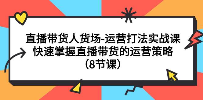 直播带货人货场-运营打法实战课：快速掌握直播带货的运营策略（8节课）-知享知识库