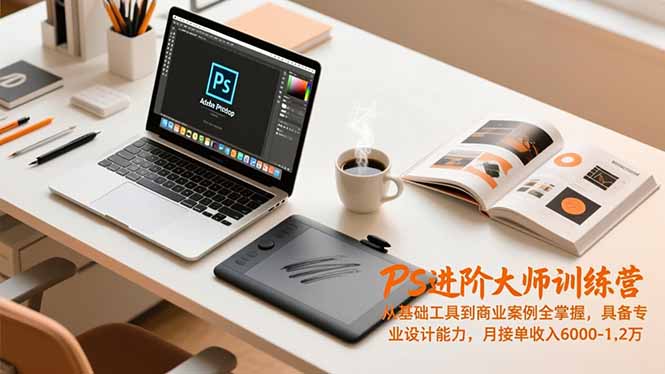 （16868期）PS进阶大师训练营，从基础工具到商业案例全掌握，具备专业设计能力，月接单收入6000-1.2万-知享知识库