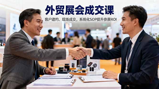 （16356期）外贸展会成交课，含目标制定、客户邀约、现场成交，系统化SOP提升参展ROI-知享知识库