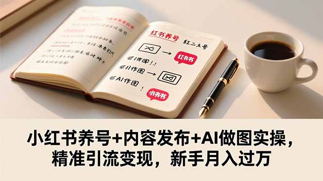 (16498期)小红书养号+内容发布+AI做图实操,精准引流变现,新手月入过万-知享知识库