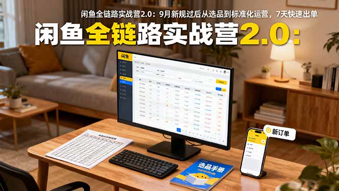 （16263期）闲鱼全链路实战营2.0：9月新规过后从选品到标准化运营，7天快速出单-知享知识库