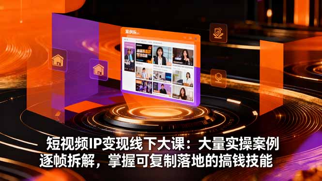 （16410期）短视频IP变现线下大课：大量实操案例逐帧拆解，掌握可复制落地的搞钱技能-知享知识库