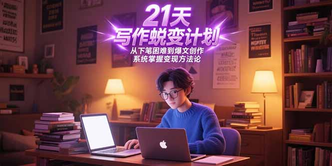 （15204期）21天写作蜕变计划，从下笔困难到爆文创作，系统掌握变现方法论-知享知识库