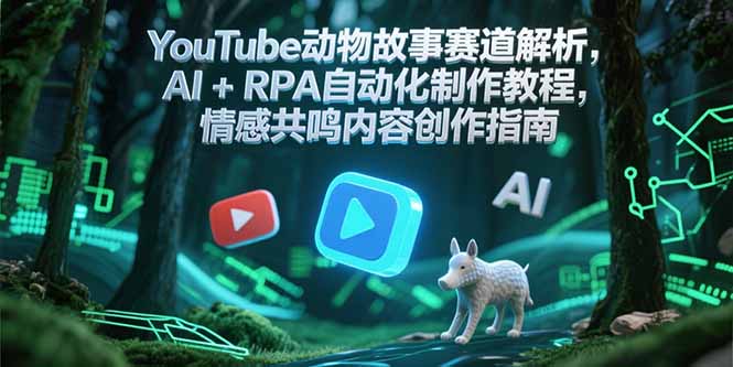 （15174期）YouTube动物故事赛道解析，AI+RPA自动化制作教程，情感共鸣内容创作指南-知享知识库