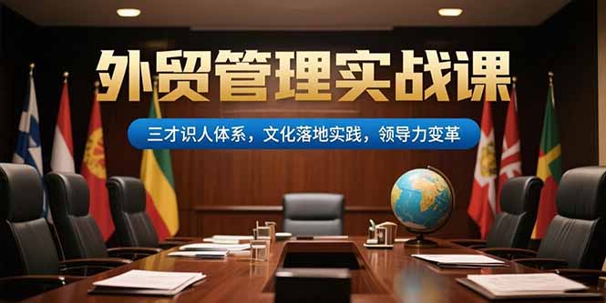 (15380期)外贸管理实战课,三才识人体系,文化落地实践,领导力变革-知享知识库
