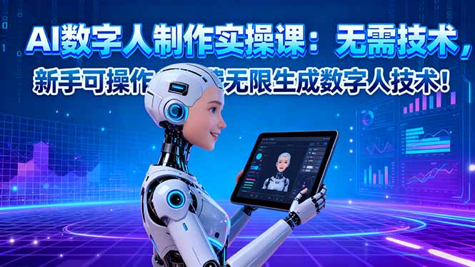 （16376期）AI数字人制作实操课：无需技术，新手可操作，免费无限生成数字人技术！-知享知识库