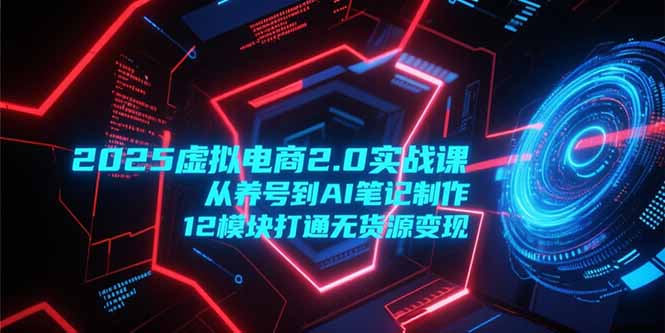（15206期）2025虚拟电商2.0实战课，从养号到AI笔记制作，12模块打通无货源变现-知享知识库