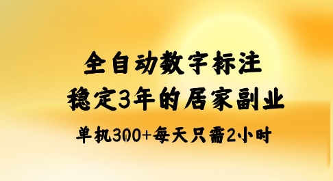 全自动数字标注，稳定3年的蓝海项目，居家也能矩阵开干的副业，单机日入3张+【揭秘】-知享知识库