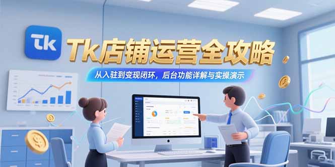 （15345期）Tk店铺运营全攻略，从入驻到变现闭环，后台功能详解与实操演示-知享知识库