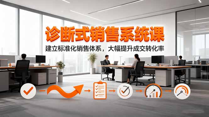 (16435期)诊断式销售系统课,建立标准化销售体系,大幅提升成交转化率-知享知识库