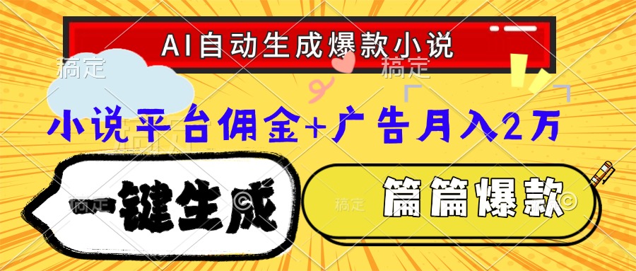 (15051期)Ai自动生成网文爆款小说,一件生成小说大纲、故事情节,每篇都是爆款,…-知享知识库