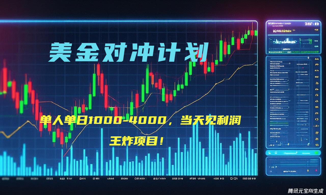 （15333期）2025年最暴力项目“美金先登计划”最新最强对冲战法，每日实际收益1K-4K-知享知识库