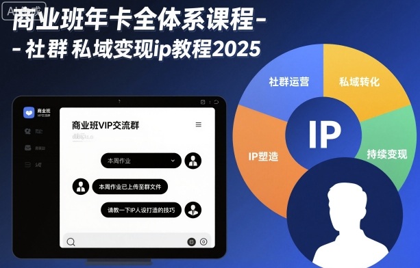商业班年卡全体系课程-社群私域变现ip教程2025-知享知识库