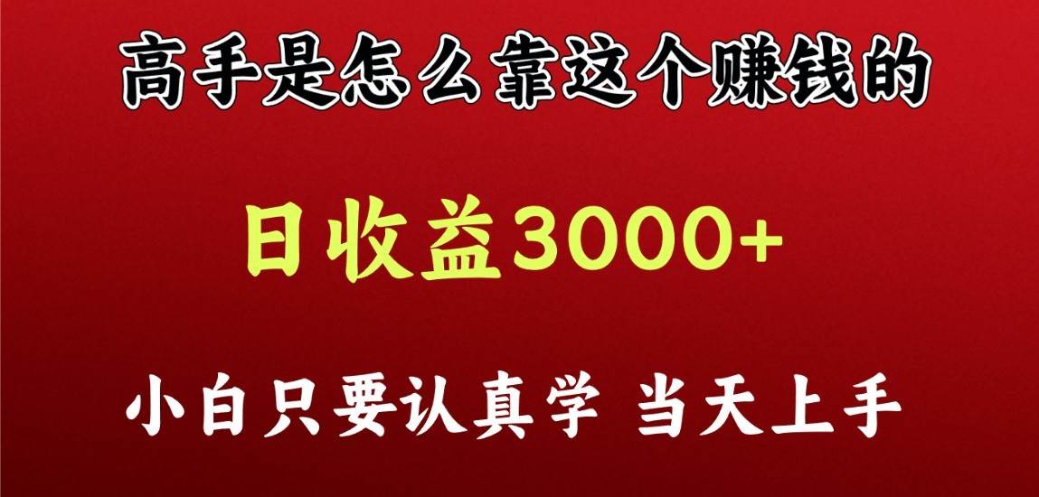 看高手是怎么赚钱的，一天收益至少3000+以上，小白当天上手-知享知识库