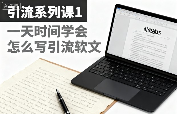 引流系列课1，一天时间学会怎么写引流软文-知享知识库