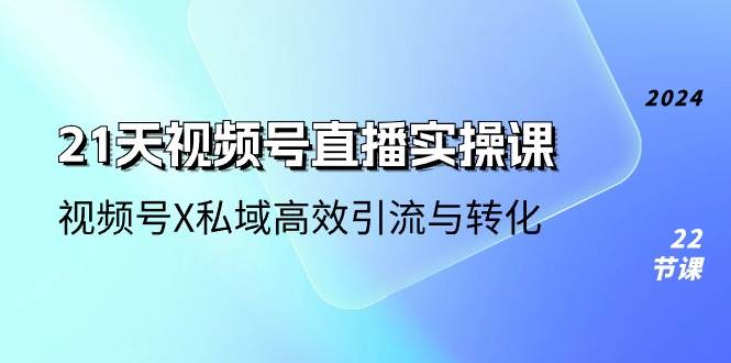 （10966期）21天-视频号直播实操课，视频号X私域高效引流与转化（22节课）-知享知识库
