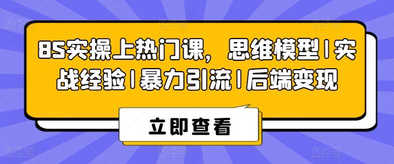 8S实操上热门课，思维模型|实战经验|暴力引流|后端变现-知享知识库