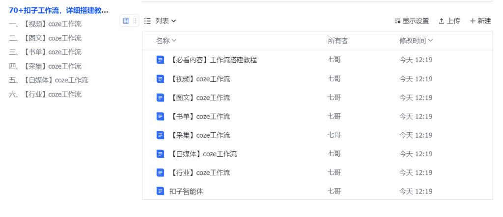 图片[1]-70+扣子工作流，详细搭建教程，源码可复制-知享知识库