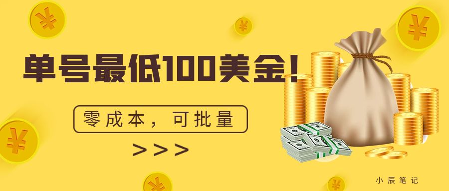 单号最低100美金，零成本，小白无脑操作。可复制，可扩大。-知享知识库