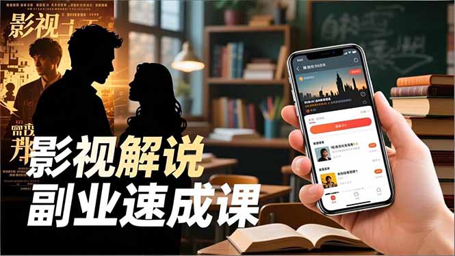 （16740期）Tk影视解说副业速成课，软件安装、全流程实操、爆款预设，新手两周变现-知享知识库