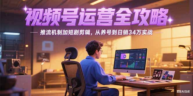 （15217期）2025视频号运营全攻略，推流机制加短剧剪辑，从养号到日销34万实战-知享知识库