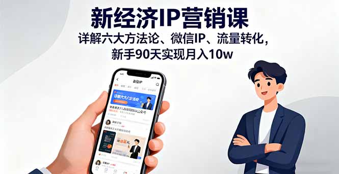（16194期）新经济IP营销课：详解六大方法论、微信IP、流量转化，新手90天实现月入10w-知享知识库