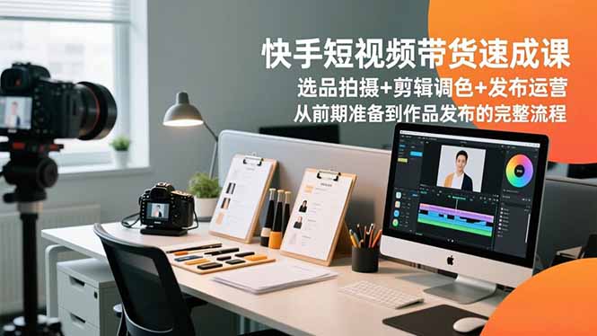(16752期)快手短视频带货速成课,选品拍摄+剪辑调色+发布运营,从前期准备到作品发布的完整流程-知享知识库